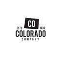 Colorado state map outline logo design Royalty Free Stock Photo