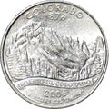 Colorado state quarter dollar for coin collection in United States Royalty Free Stock Photo