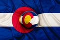 Colorado State sphere silk flag Royalty Free Stock Photo