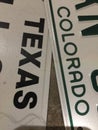 Colorado and Texas License Plates Royalty Free Stock Photo