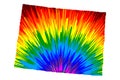 Colorado - map is designed rainbow abstract colorful pattern Royalty Free Stock Photo