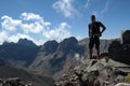 Hiker in the Sangre de Cristo Range, Colorado Rocky Mountains