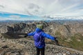 A hiker atop Handies Peak, Colorado Rocky Mountains