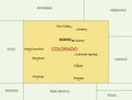 Colorado - vector map of US state