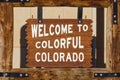 Colorado Welcome Sign Royalty Free Stock Photo