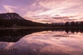 Colorado Wilderness Lake Sunrise Reflection Royalty Free Stock Photo