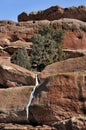 Colorado winter landscape at Red Rocks Park Royalty Free Stock Photo