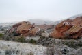 Colorado winter landscape at Red Rocks Park Royalty Free Stock Photo