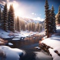 Colorado Winter Landscape Royalty Free Stock Photo