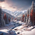 Colorado Winter Landscape Royalty Free Stock Photo