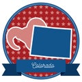 Coloradostate. Vector illustration decorative design Royalty Free Stock Photo