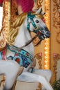 Colorated carousel horse Royalty Free Stock Photo