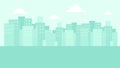 Pastel silhouette cityscape background. Minimal style.