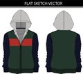 Colorblock man sweatshirt vector file