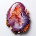 Colorful Agate Pin: Realistic Watercolor Drawing With Gentle Tones