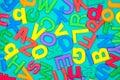 Colorful English alphabets