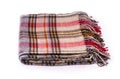 Colore winter wool scarf with pattern isolated on white.