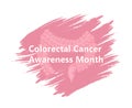 Colorectal cancer awareness month in March. Colon oncology concept vector