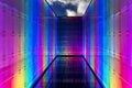 Colored abstract architecture at night