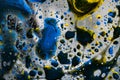 Colored abstract background.Ink Bubbles In Water. Abstract colorful paint. Royalty Free Stock Photo