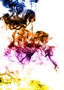 Colored Abstract fume on the white background