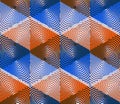 Colored abstract interweave geometric seamless pattern, EPS10. B Royalty Free Stock Photo