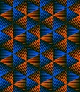 Colored abstract interweave geometric seamless pattern, EPS10. Royalty Free Stock Photo