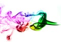 Colored Abstract Smoke over white