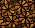 Colored African fabric â Seamless and textured pattern, cotton, golden yellow orange brown and black colors