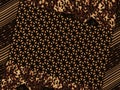 Colored African fabric, seamless and textured pattern, geometric design