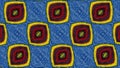 Colored African fabric - Seamless and textured pattern, geometric design, photo