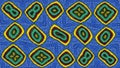 Colored African fabric - Seamless and textured pattern, geometric design, photo