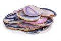 Colored agates stacked Royalty Free Stock Photo