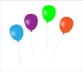 Colored air balloons. For party,birthday,ceiebration. Illustration isolated, colorful. Group of flying balloons. Designer bouquet Royalty Free Stock Photo