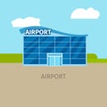 Colored airport building illustration