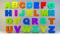 Colored alphabet letters