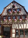 Colored Alsace houses near the river