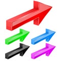 Colored arrows. 3d next signs