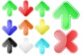 Colored arrows. Straight icons set Royalty Free Stock Photo