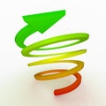 Colored ascent arrow, spiral Royalty Free Stock Photo