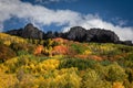 Colorado fall season mountain landscape with changing colors Royalty Free Stock Photo