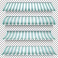 Colored awnings set. EPS 10 Royalty Free Stock Photo