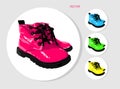 Colored baby boots