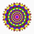 Colored background. Beautiful Mandala. Vector illustration.