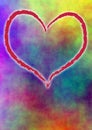 Colored background with heart