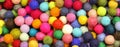 Background of little balls made with wool Royalty Free Stock Photo