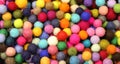 Background of many little balls made with wool Royalty Free Stock Photo