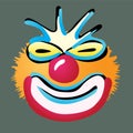 Bad Clown Face, Vector Mask Royalty Free Stock Photo