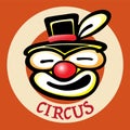 Bad Clown Face in a Circle Royalty Free Stock Photo