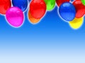 Colored ballons card Royalty Free Stock Photo